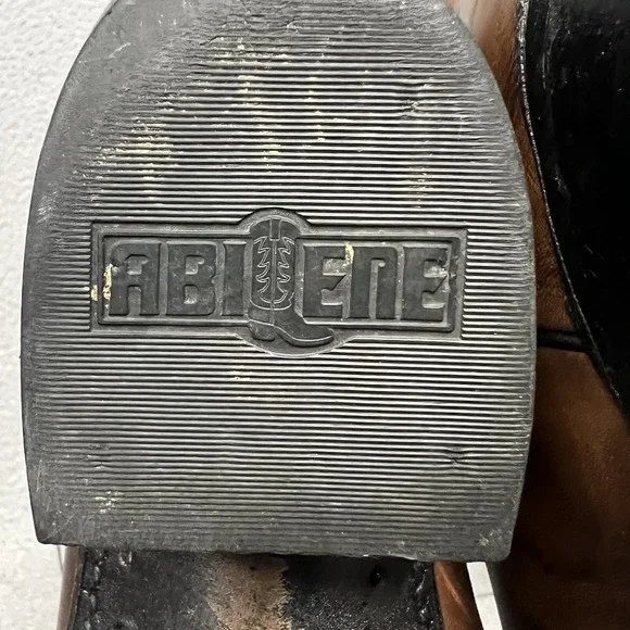 Vintage Abilene Womens Size 11 Brown Leather Western Cowboy Boots - Picture 7 of 14